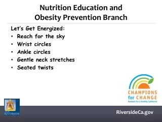 Nutrition Education and Obesity Prevention Branch