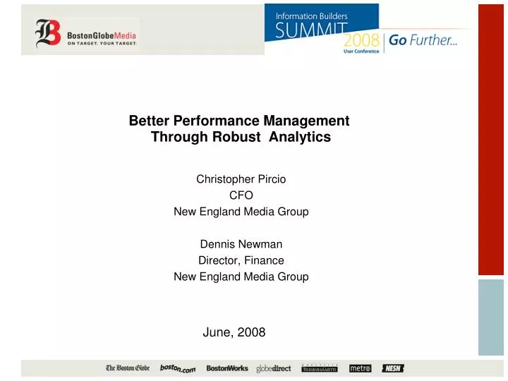 better performance management through robust analytics