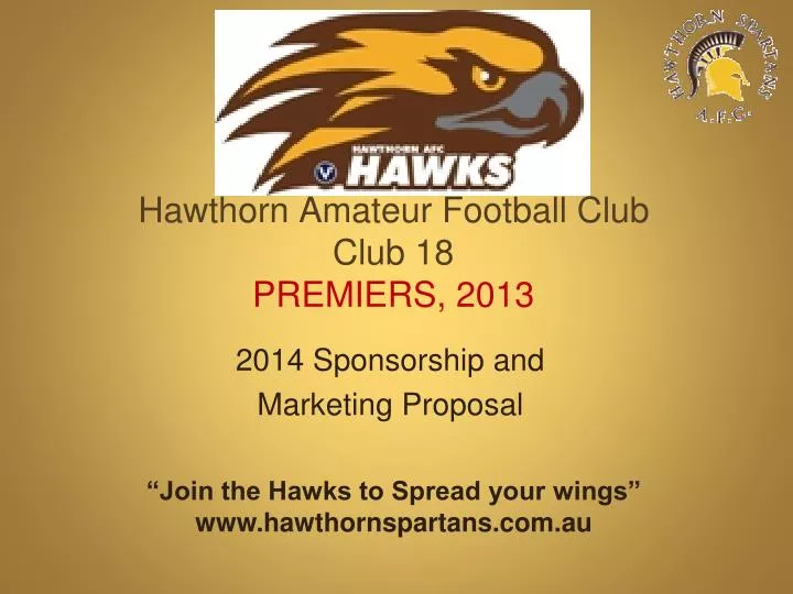 hawthorn amateur football club club 18 premiers 2013