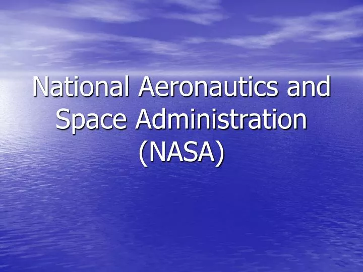 national aeronautics and space administration nasa