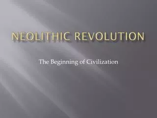 Neolithic revolution