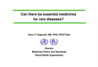 Can there be essential medicines for rare diseases?