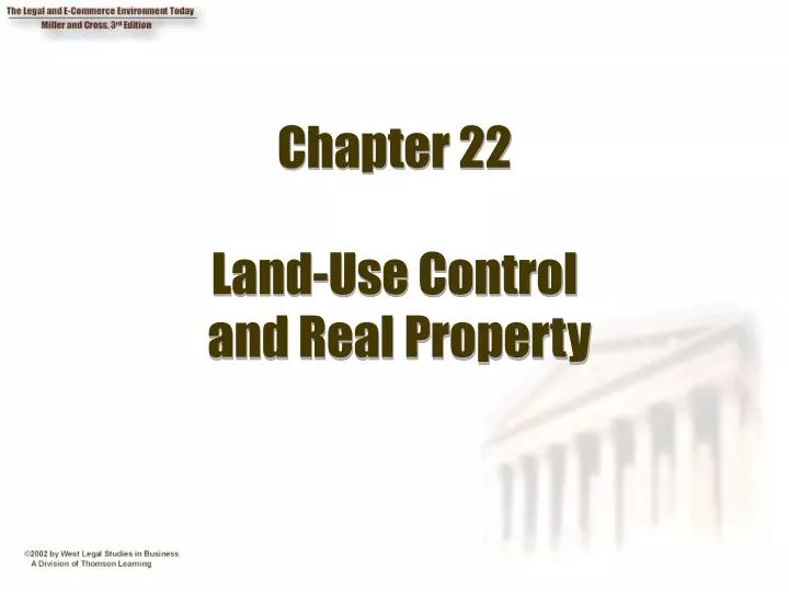 chapter 22 land use control and real property