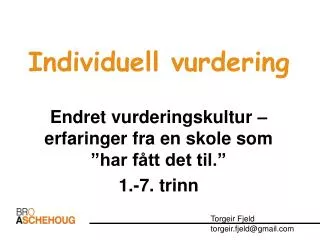 individuell vurdering