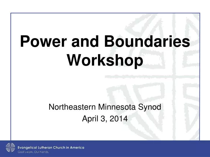 power and boundaries workshop