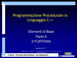 programmazione procedurale in linguaggio c