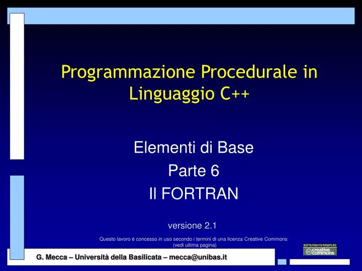 programmazione procedurale in linguaggio c