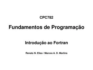cpc782 fundamentos de programa o