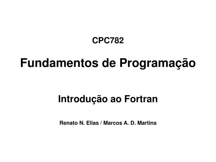 cpc782 fundamentos de programa o