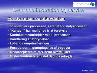 lean administration og service