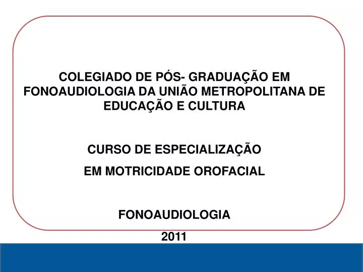 curso de especializa o em motricidade orofacial