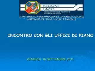 venerdi 16 settembre 2011