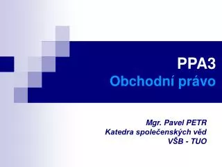 ppa3 obchodn pr vo