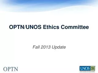 OPTN/UNOS Ethics Committee