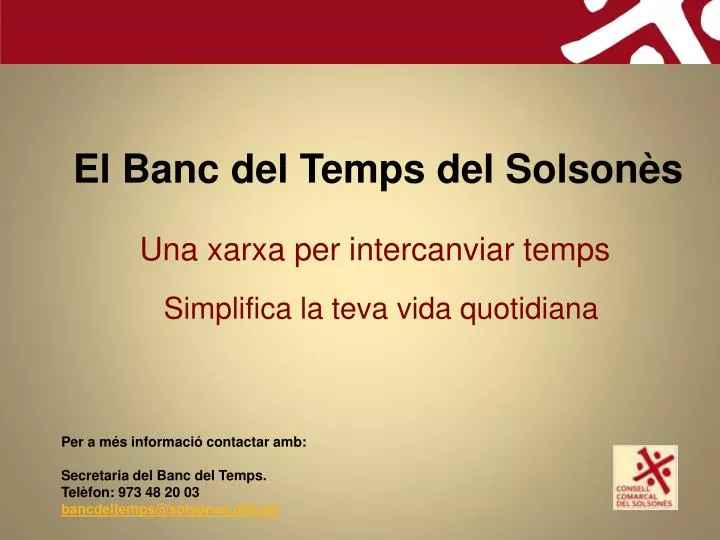 el banc del temps del solson s