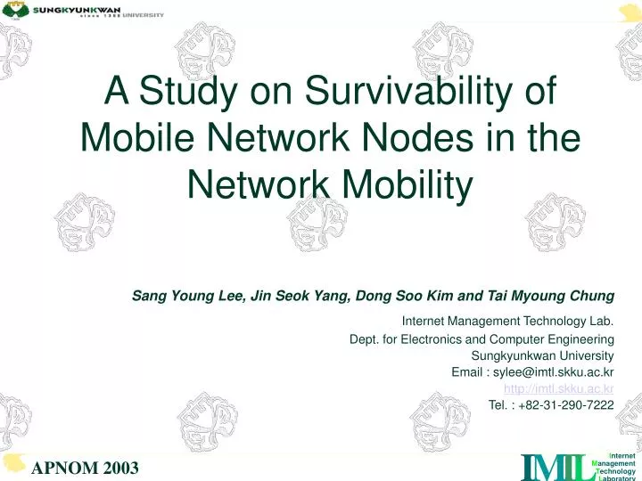 a study on survivability of mobile network nodes in the network mobility