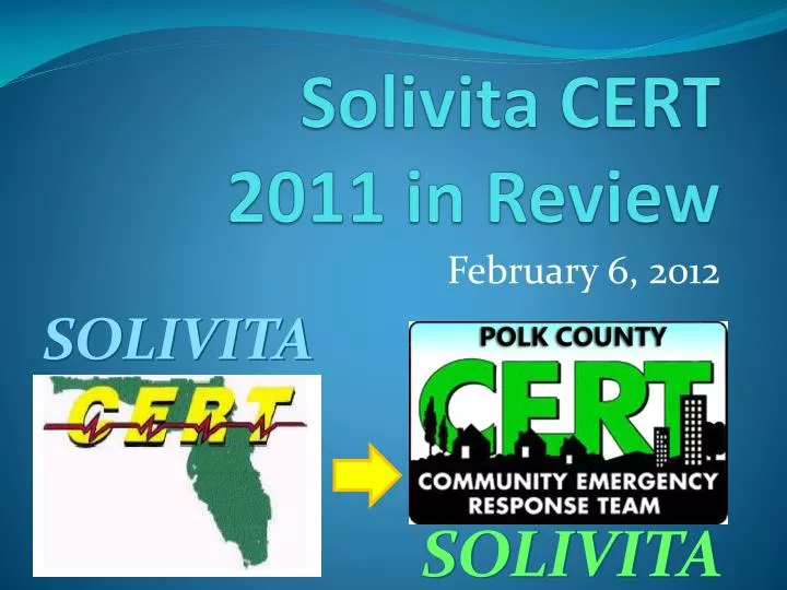 solivita cert 2011 in review