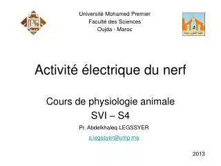 activit lectrique du nerf