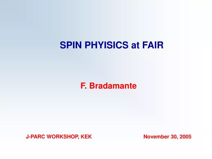spin phyisics at fair