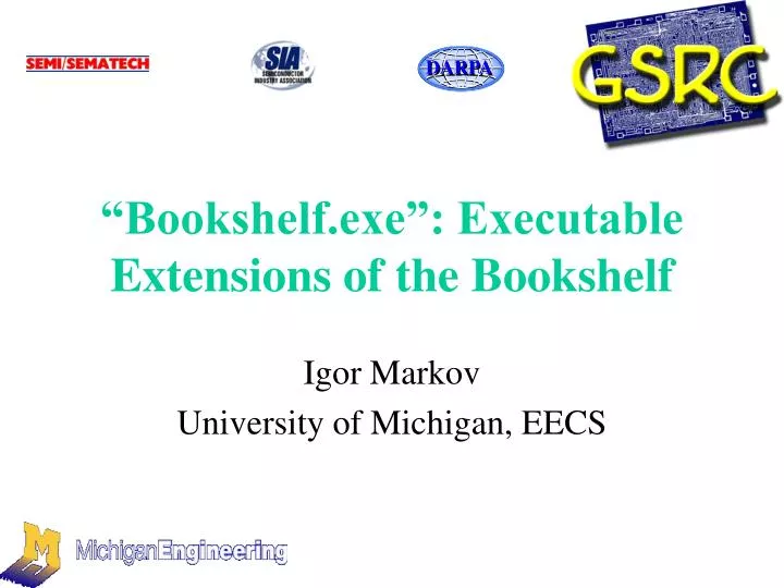 bookshelf exe executable extensions of the bookshelf