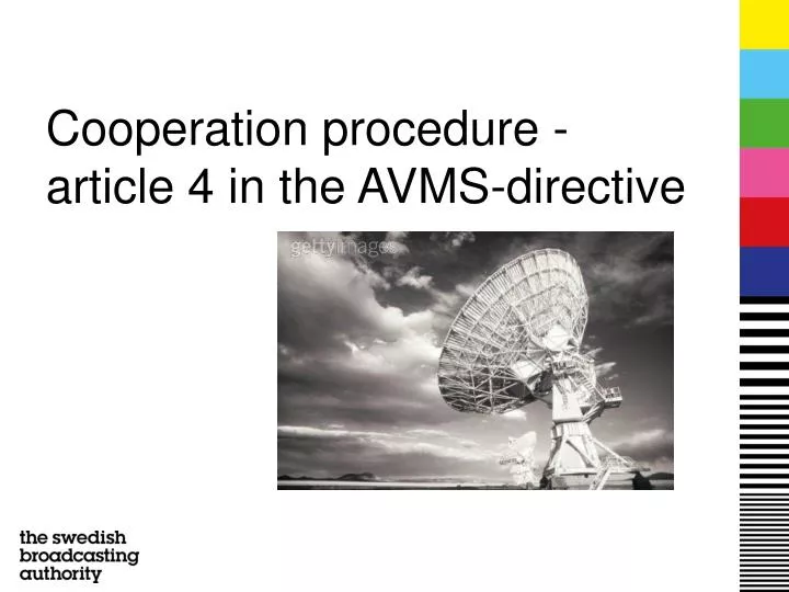 cooperation procedure article 4 in the avms directive