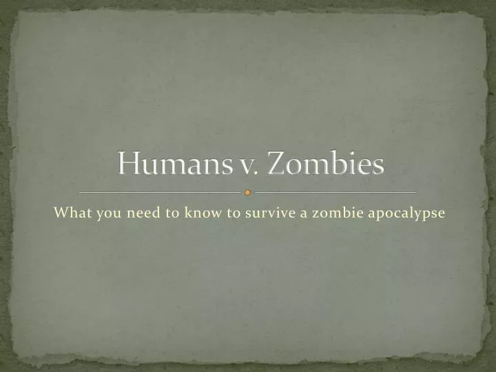 humans v zombies