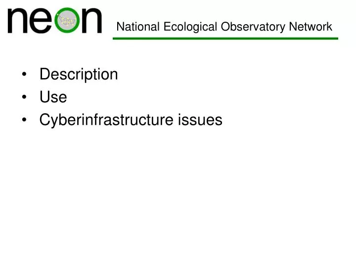 national ecological observatory network