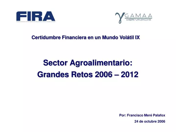 sector agroalimentario grandes retos 2006 2012