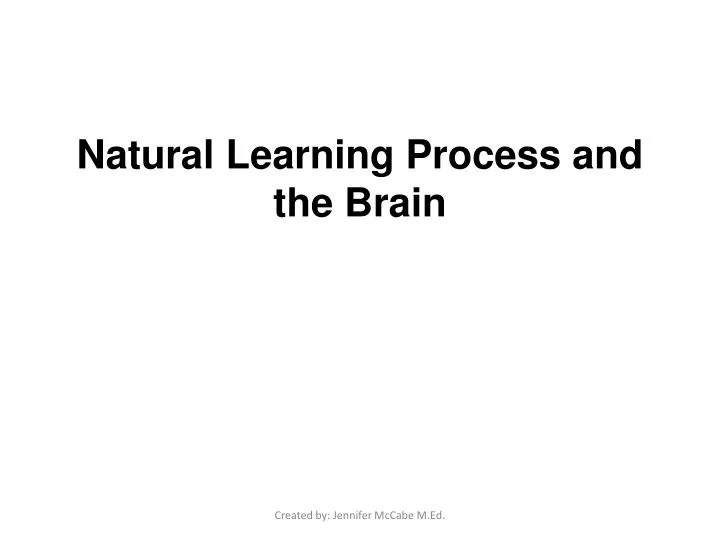 natural learning process and the brain