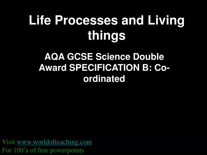 life processes and living things
