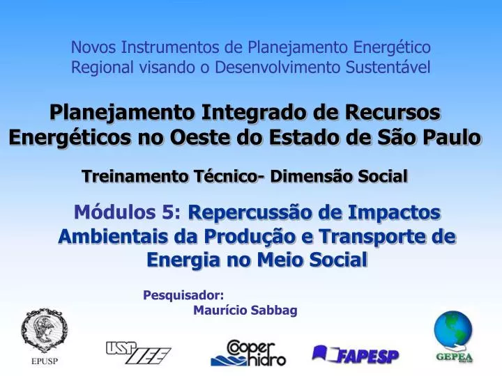 novos instrumentos de planejamento energ tico regional visando o desenvolvimento sustent vel