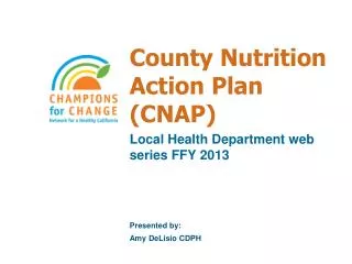 County Nutrition Action Plan (CNAP)
