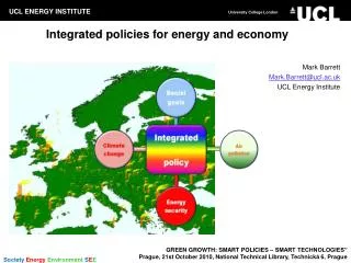 Integrated policies for energy and economy