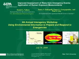 Improved Assessment of Risks from Emergency Events: Application of Human Exposure Measurements