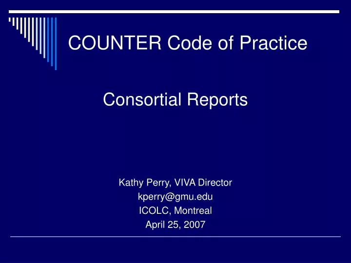 counter code of practice