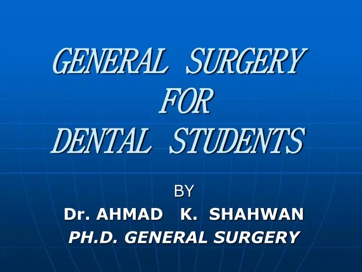 general surgery for dental students