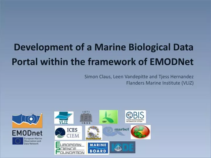development of a marine biological data portal within the framework of emodnet