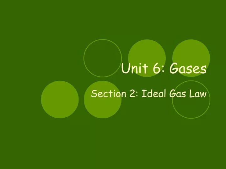 unit 6 gases