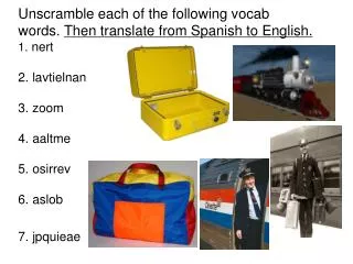 BR train vocab scramble