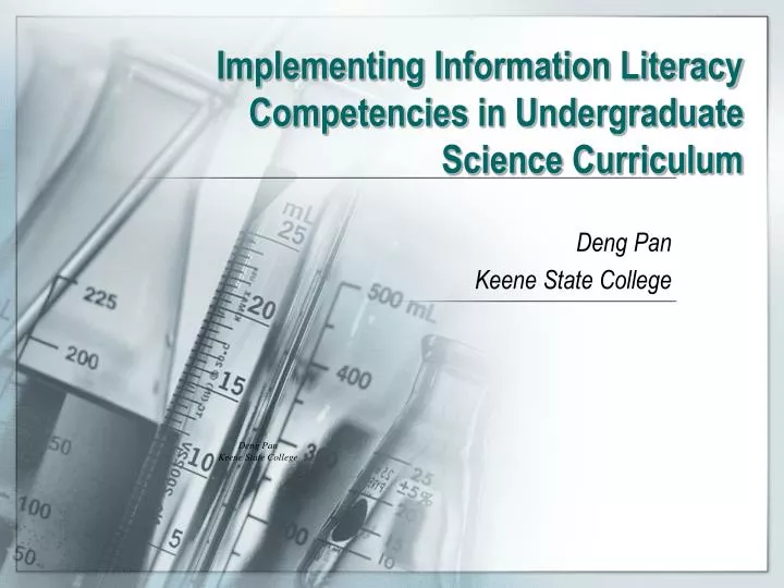 implementing information literacy competencies in undergraduate science curriculum