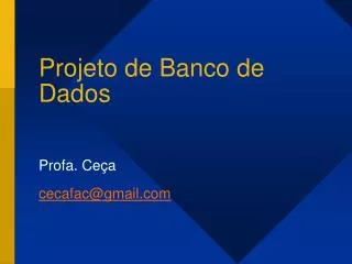 projeto de banco de dados