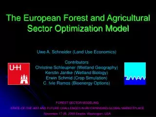 The European Forest and Agricultural Sector Optimization Model