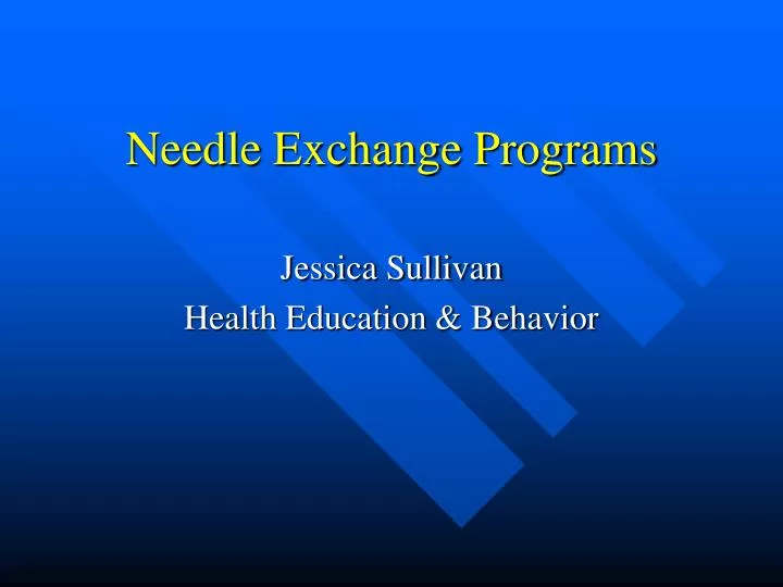 needle exchange programs