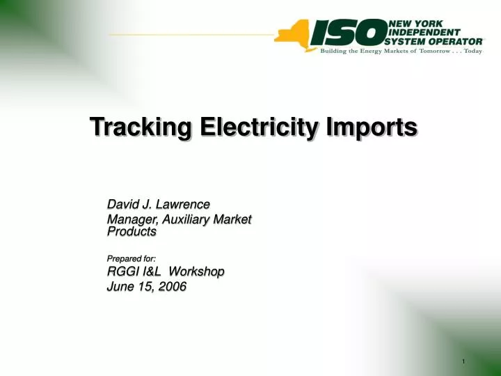 tracking electricity imports