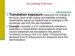 Accounting Exposure