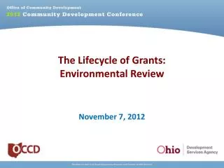 The Lifecycle of Grants: Environmental Review