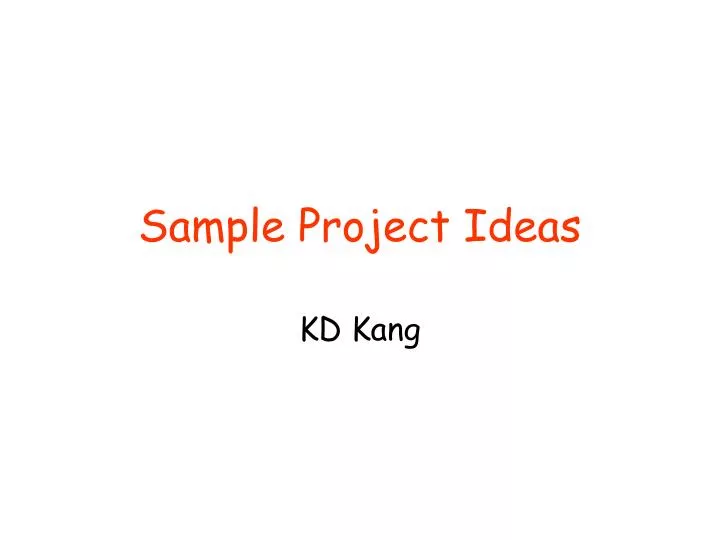 sample project ideas