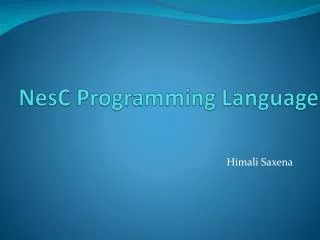 NesC Programming Language