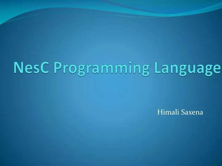 nesc programming language