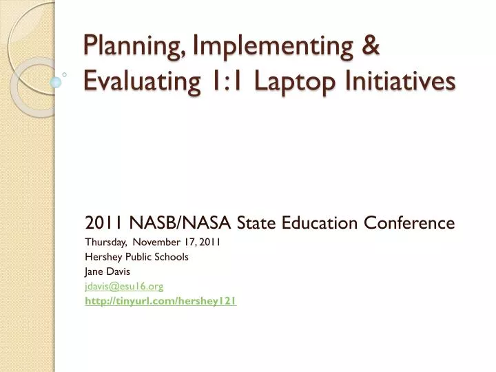planning implementing evaluating 1 1 laptop initiatives